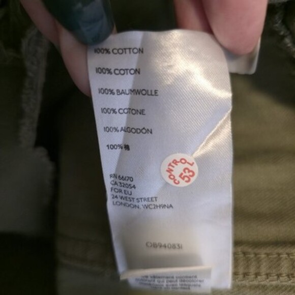 Free People Olive Green Utility Jacket Women’s Medium Distressed Raw Hem NWT - Picture 10 of 11